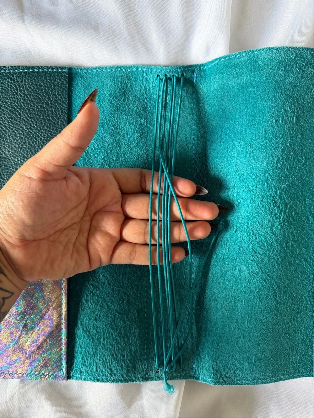 Leather Imagined composition traveler’s notebook in cerulean leather